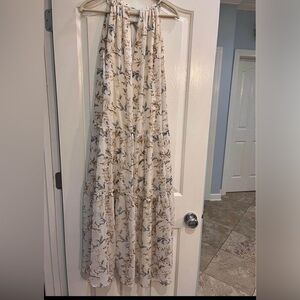 Anthropologie Drew Boho Floral Naomi Maxi Dress Beige Size XS NWT MSRP $308